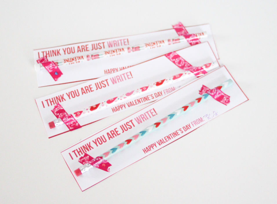 Free Printable Pencil Holder Valentines
