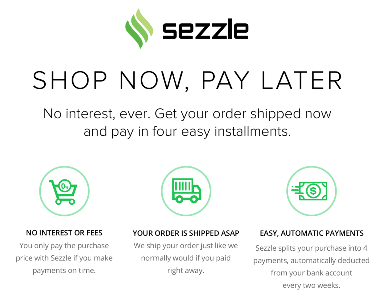Shop Now + Pay Later with Sezzle @ Mom Life Must Haves.